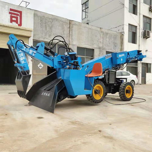 轮胎式耙斗机柴电混合扒斗装载机 小型折尾扒渣机的生产与应用